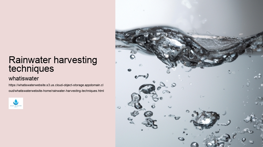 Rainwater harvesting techniques